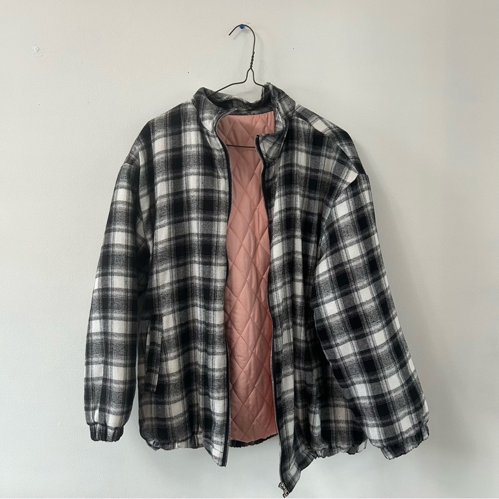 Plaid Black and White Jacket